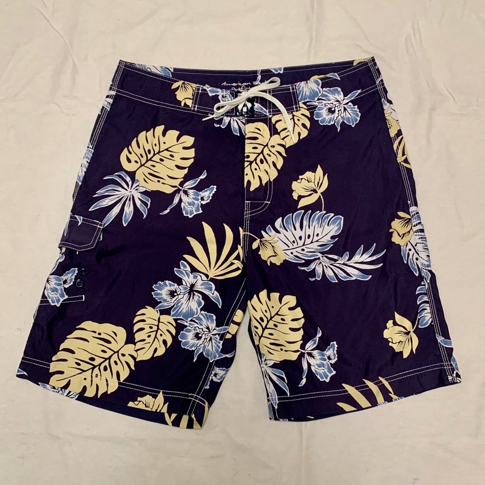 Hawaiian Print Board Shorts by American Eagle